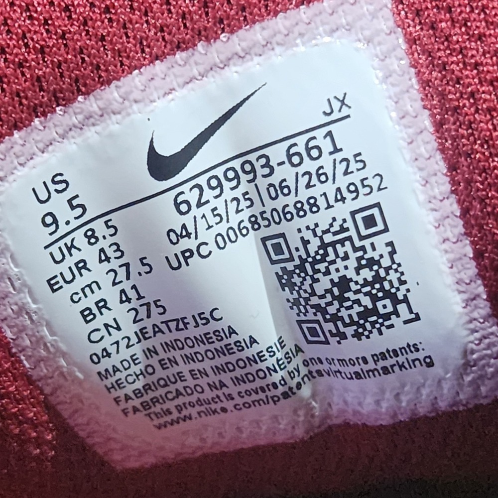 New Nike Air Max Command Men's 9.5 Women's 11 Team Red 629993661 W/box - Picture 8 of 11